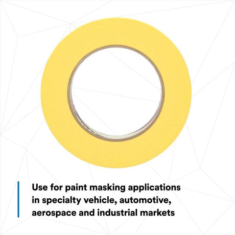 3M 301+ Performance Yellow Masking Tape , 24 mm x 55 m, 6.3 mil (7000124889) (36 Pack) - 6