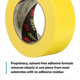 3M 301+ Performance Yellow Masking Tape , 48 mm x 55 m, 6.3 mil (7000124891) (24 Pack) - 5
