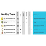 3M 301+ Performance Yellow Masking Tape , 72 mm x 55 m, 6.3 mil (7000124892) (12 Pack) - 10