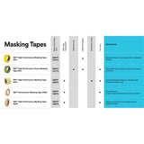 3M 401+ Scotch High Performance Green Masking Tape, 6 mm x 55 m (7000124906) (96 Pack) - 5