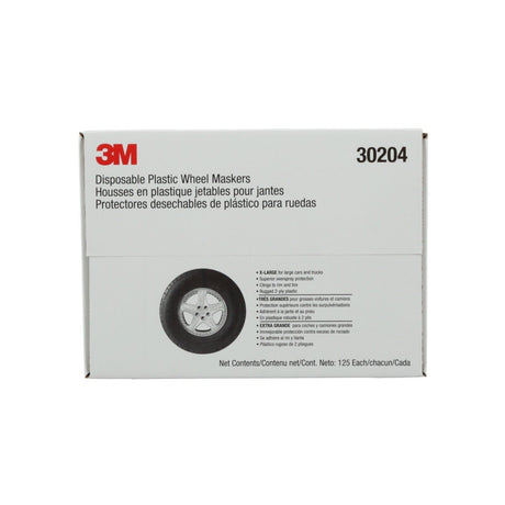 3M 30204 Disposable Plastic Wheel Masker, X-Large (7000125076) (125 Pack)