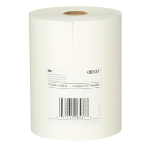 3M White Masking Paper, Heat Resistant, Flexible, Lint Free, 6 in x 750 ft (06537) (7000126065)  - (6Pack)