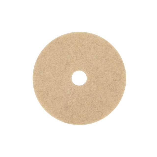 3M Scotch-Brite Natural Blend Tan Floor Pad, Fine, 24 in, Center Hole, Burnishing (7000126085) (5 Pack)