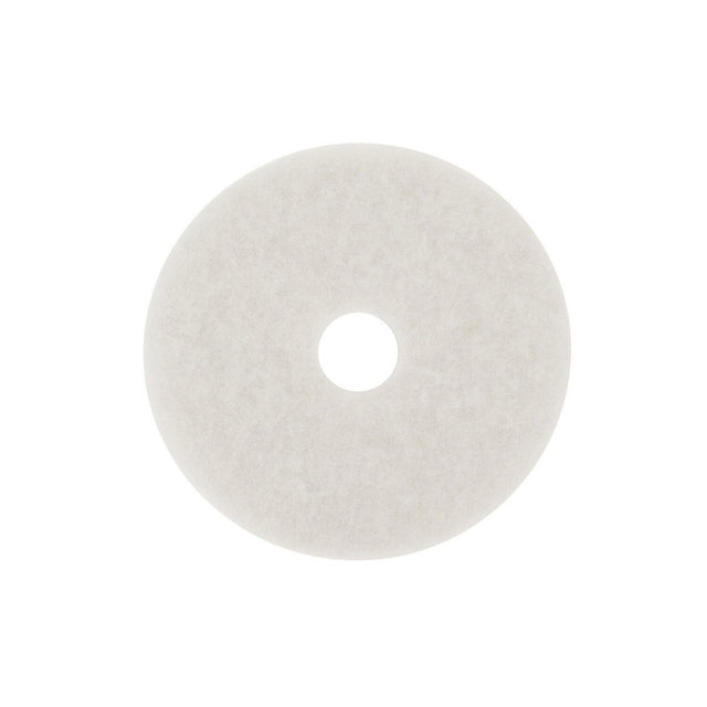 3M 4100 White Super Polish Pad, Fine, Center Hole, 27 in (7000126172) (5 Pack)