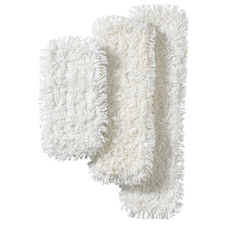 3M Easy Scrub Plus Flat Mop Microfiber Pad White 18 in (7000126833) (40 Pack)