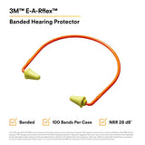 3M 320-1000 E-A-R 28 Banded Hearing Protectors, NRR 28 dB, Orange Yellow (7000127170) (100 Pack) - 2