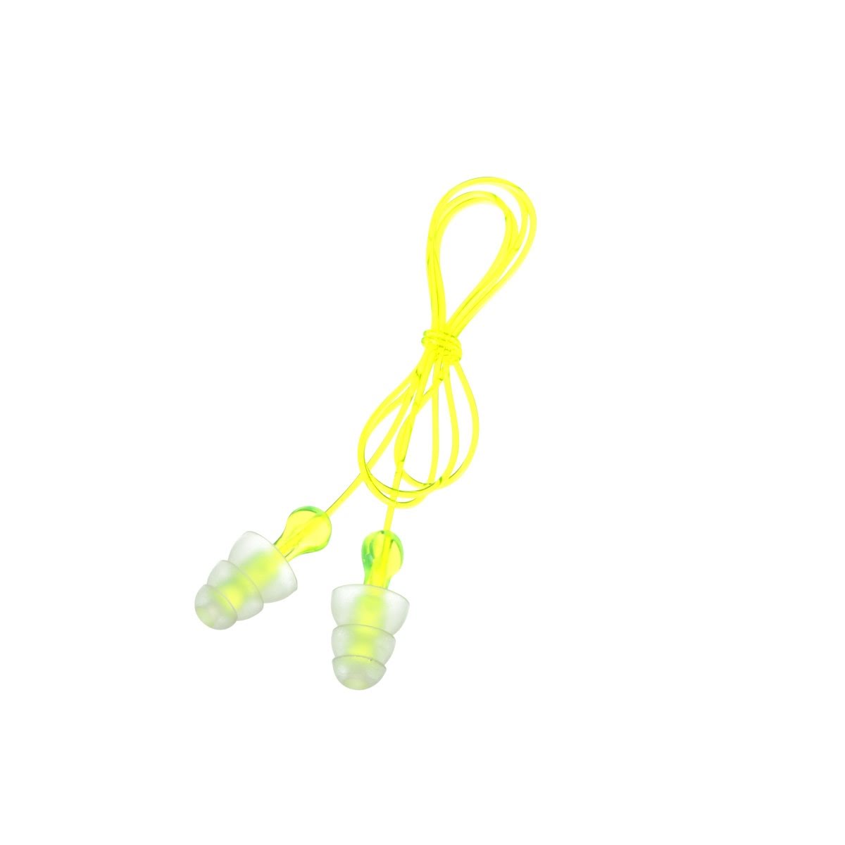 3M P3000 Tri-Flange Earplugs, Corded, Reusable, NRR 26 dB, Transparent with Yellow Vinyl Cord (7000127187) (400 Pack) - 4