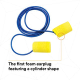 3M 311-4101 E-A-R Classic Plus Metal Detectable Corded Disposable Foam Earplugs, NRR 33 dB, Poly Bag, 200 Pair (7000127210) (2000 Pack) - 3