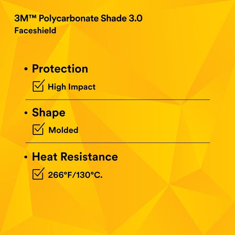 3M 82705-10000 W96IR3 Polycarbonate Faceshield Window, Shade 3.0 (7000127240)  - (10Pack) - 9