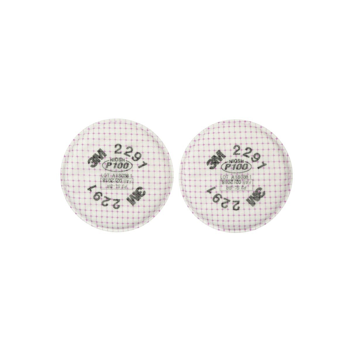 3M 2291 Advanced Particulate Respirator Filter P100 Bayonet for Oil and Non Oil Based Particulates (7000127449) (1 Pair)  - (50Pack)
