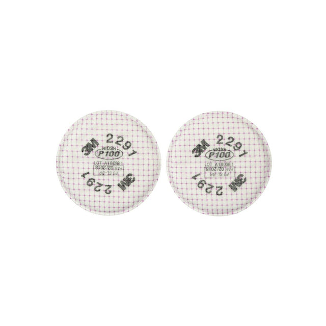 3M 2291 Advanced Particulate Respirator Filter P100 Bayonet for Oil and Non Oil Based Particulates (7000127449) (1 Pair)  - (50Pack)