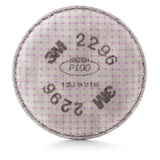 3M 2296 P100 Advanced Respirator Filter , Pair, Helps Protect Against Oil and Non-Oil Based Particulates, Nuisance Level Acid Gas Relief, Mining, Shipbuilding, Abatement, Utilities (7000127450) (100 Pack)