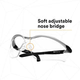 3M 11374-00000-20 BX Reader Safety Glasses, +1.5 Diopter, Anti Fog Anti Scratch Clear Lens, Silver Frame (7000127490) (1 Pair)  - (20Pack) - 6