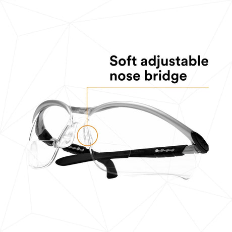 3M 11374-00000-20 BX Reader Safety Glasses, +1.5 Diopter, Anti Fog Anti Scratch Clear Lens, Silver Frame (7000127490) (1 Pair)  - (20Pack) - 6
