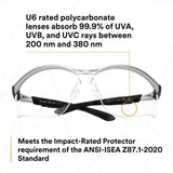 3M 11374-00000-20 BX Reader Safety Glasses, +1.5 Diopter, Anti Fog Anti Scratch Clear Lens, Silver Frame (7000127490) (1 Pair)  - (20Pack) - 7