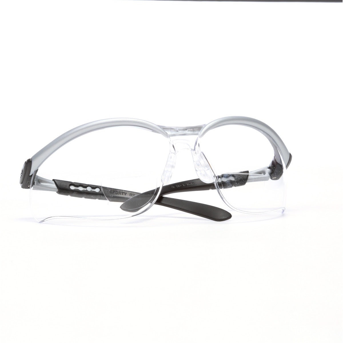 3M 11376-00000-20 Safety Glasses with Readers, BX, 2.5 Diopter, ANSI Z87, Anti-Fog Anti-Scratch Clear Lens, Silver Frame, Adjustable Temples and Lens Angle (7000127491) (1 Pair)  - (20Pack) - 3