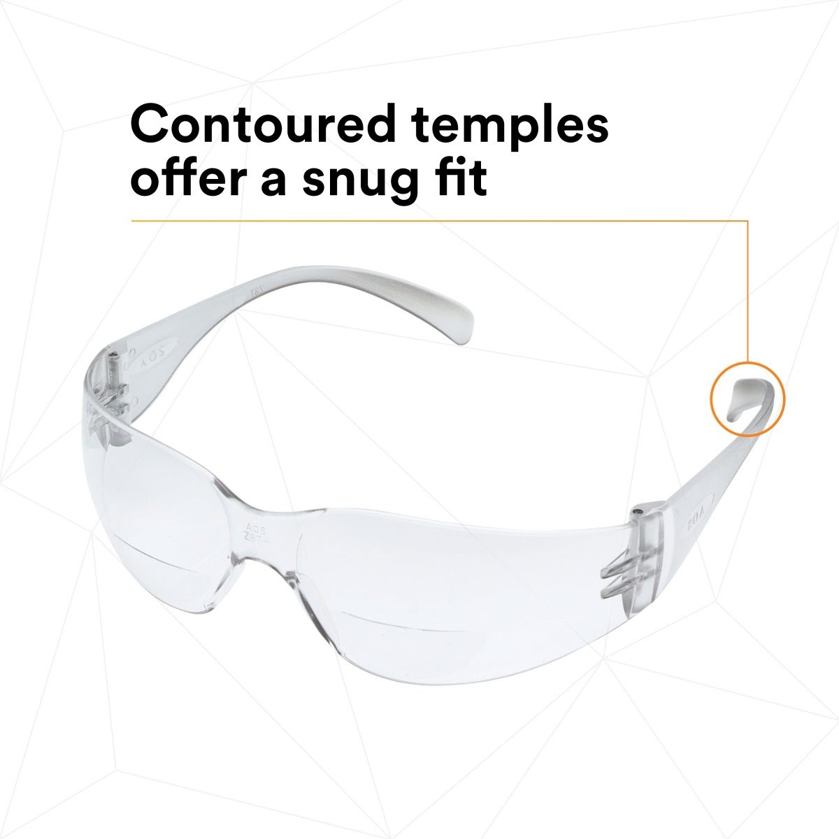 3M 11513-00000-20 Virtua Safety Glasses with Readers, +1.5 Diopter, Anti-Fog Clear Lens, Clear Frame (7000127511)  - (20Pack) - 6