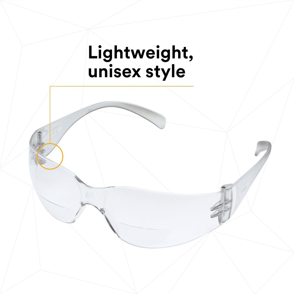 3M 11513-00000-20 Virtua Safety Glasses with Readers, +1.5 Diopter, Anti-Fog Clear Lens, Clear Frame (7000127511)  - (20Pack) - 9