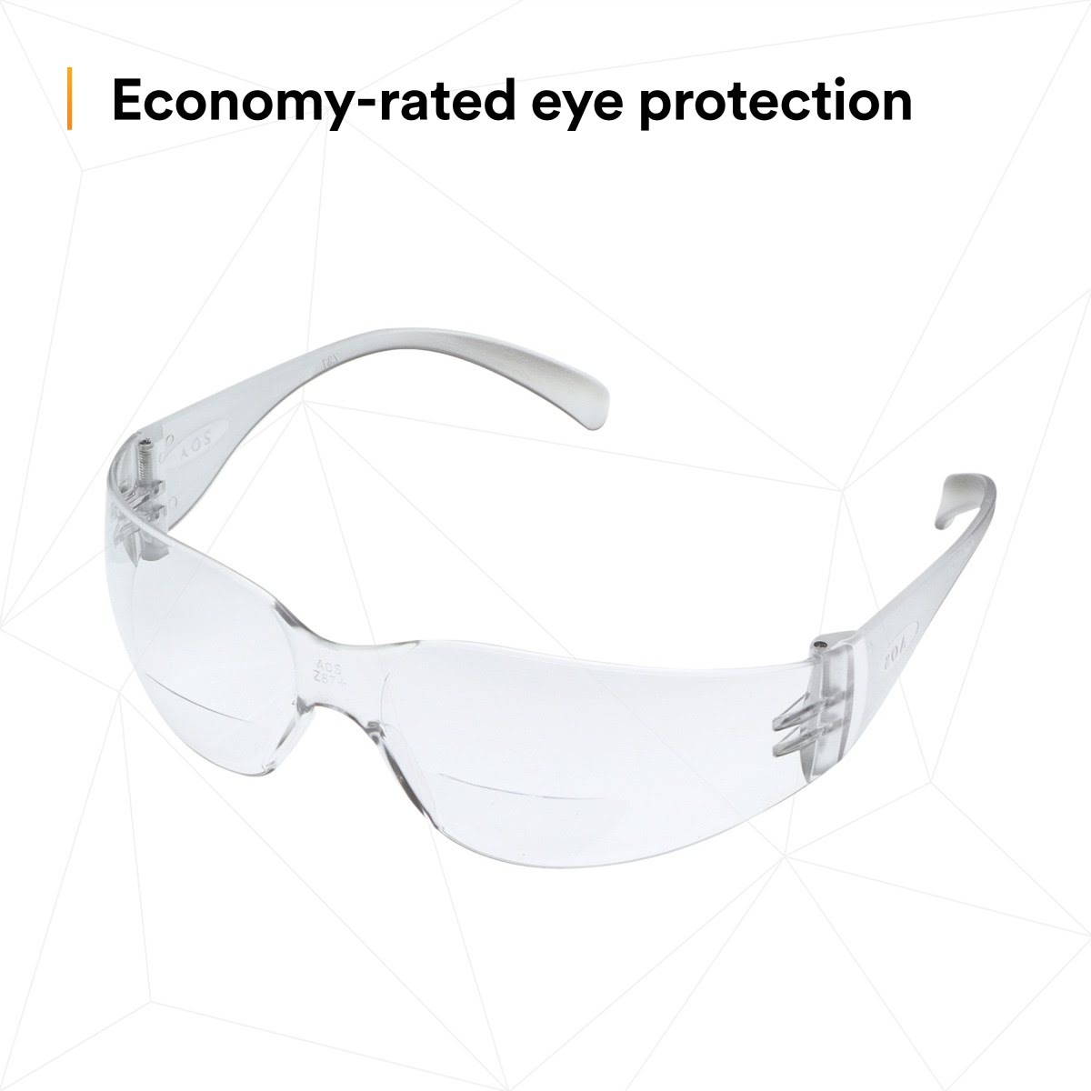 3M 11514-00000-20 Virtua Safety Glasses with Readers, +2.0 Diopter, Clear Anti-Fog Polycarbonate Lens, Clear Frame, ANSI Z87.1-2015 (7000127512)  - (20Pack) - 9