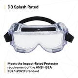 3M Centurion Splash Safety Goggles 454, Clear Lens, 40304-00000-10 (7000127565)  - (10Pack) - 5