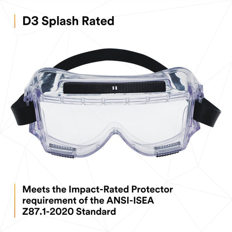 3M Centurion Splash Safety Goggles 454, Clear Lens, 40304-00000-10 (7000127565)  - (10Pack) - 5