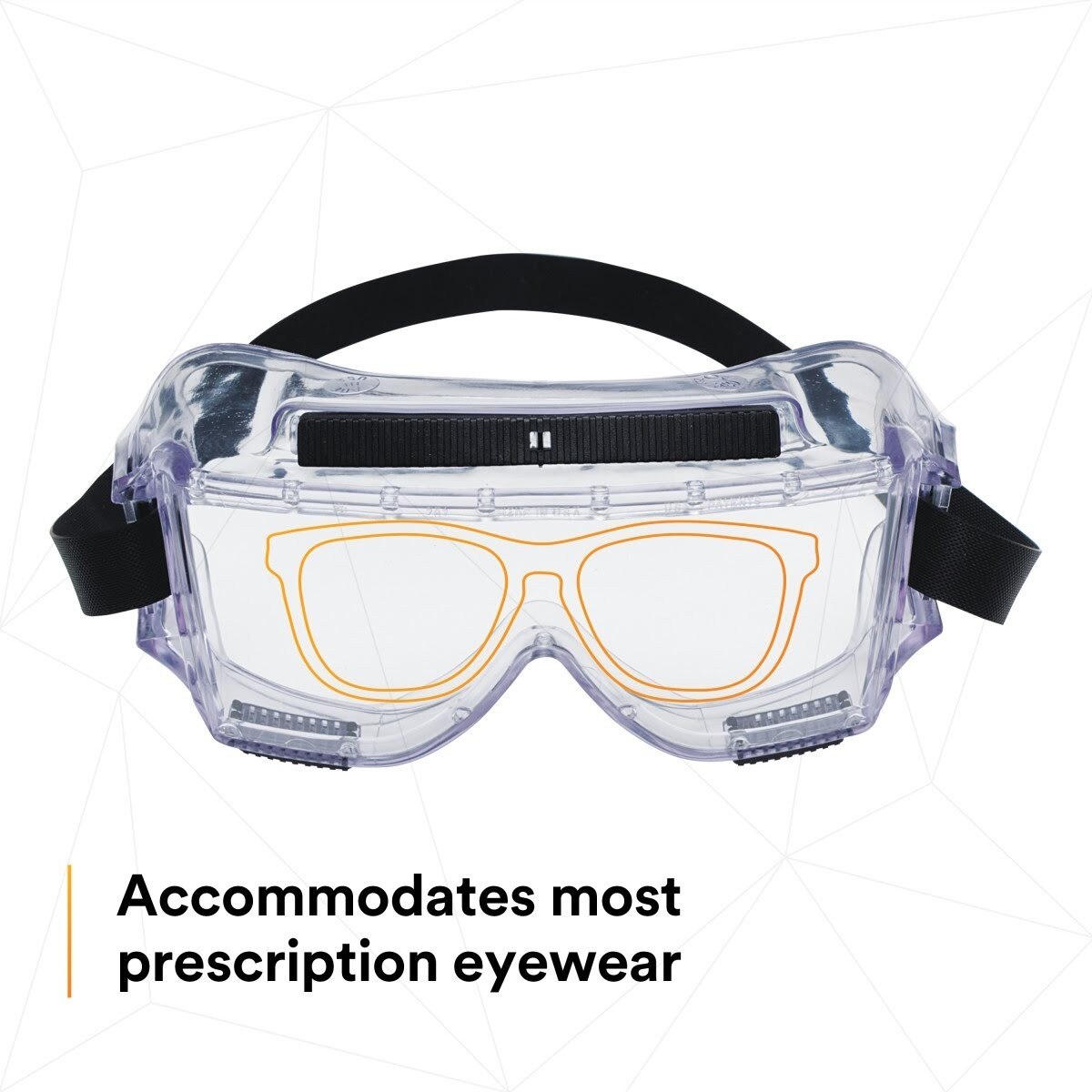 3M Centurion Splash Safety Goggles 454, Clear Lens, 40304-00000-10 (7000127565)  - (10Pack) - 6