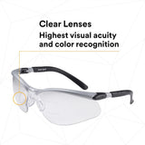 3M 11459-00000-20 BX Dual Reader Safety Glasses, ANSI Z87.1, Anti-Fog Clear Lens, Silver/Black Frame, +2.5 Diopter (7000127663)  - (20Pack) - 6