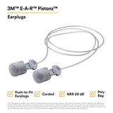 3M P1401 E-A-R Pistonz Earplugs, Corded (7000127673) (400 Pack) - 3