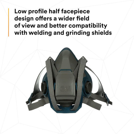 3M 6502QL Rugged Comfort Quick Latch Half Facepiece Reusable Respirator, Medium, Bayonet Connection, Cool Flow Valve, Silicone Face Seal (7000128239) (10 Pack) - 8