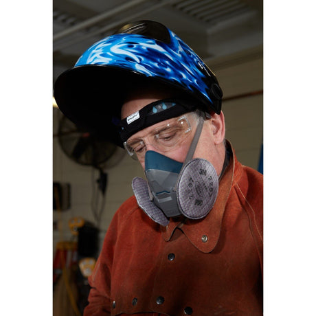 3M 6503 Rugged Comfort Half Facepiece Reusable Respirator, NIOSH, Cool Flow Valve, Silicone Faceseal, Large, Gray (7000128240)  - (10Pack) - 8