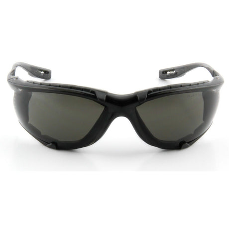 3M 11873-00000-20 Virtua CCS Safety Glasses Gray Anti-Fog Anti-Scratch Lens Black Frame Corded Earplug Control System Removable Foam Gasket (7000128260)  - (20Pack) - 2