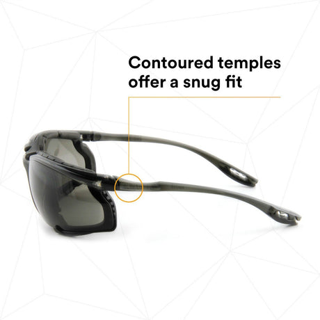 3M 11873-00000-20 Virtua CCS Safety Glasses Gray Anti-Fog Anti-Scratch Lens Black Frame Corded Earplug Control System Removable Foam Gasket (7000128260)  - (20Pack) - 8