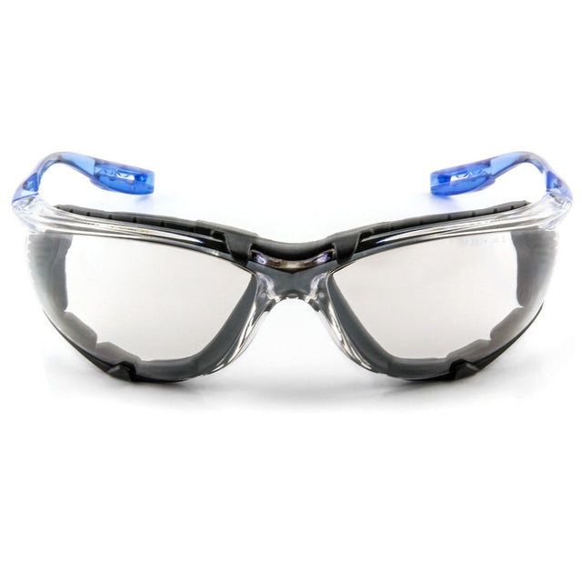 3M 11874-00000-20 Virtua Safety Glasses CCS Anti-Fog Indoor/Outdoor Mirrored Lens Blue Frame Removable Foam Gasket ANSI Z87.1 (7000128261)  - (20Pack)