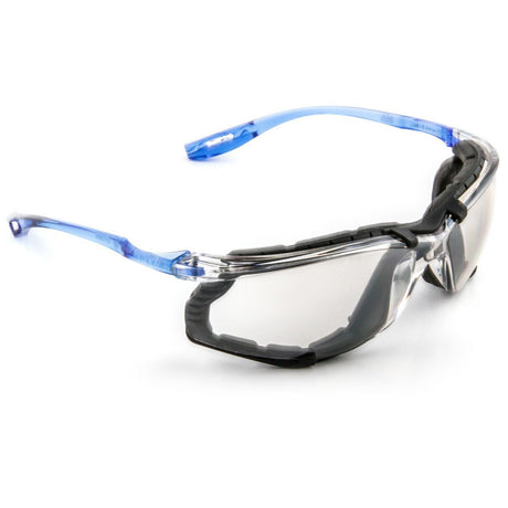 3M 11874-00000-20 Virtua Safety Glasses CCS Anti-Fog Indoor/Outdoor Mirrored Lens Blue Frame Removable Foam Gasket ANSI Z87.1 (7000128261)  - (20Pack) - 2