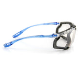3M 11874-00000-20 Virtua Safety Glasses CCS Anti-Fog Indoor/Outdoor Mirrored Lens Blue Frame Removable Foam Gasket ANSI Z87.1 (7000128261)  - (20Pack) - 3