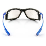 3M 11874-00000-20 Virtua Safety Glasses CCS Anti-Fog Indoor/Outdoor Mirrored Lens Blue Frame Removable Foam Gasket ANSI Z87.1 (7000128261)  - (20Pack) - 4