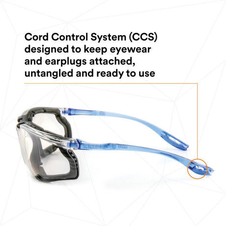 3M 11874-00000-20 Virtua Safety Glasses CCS Anti-Fog Indoor/Outdoor Mirrored Lens Blue Frame Removable Foam Gasket ANSI Z87.1 (7000128261)  - (20Pack) - 9