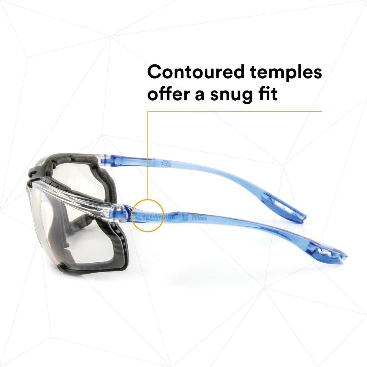 3M 11874-00000-20 Virtua Safety Glasses CCS Anti-Fog Indoor/Outdoor Mirrored Lens Blue Frame Removable Foam Gasket ANSI Z87.1 (7000128261)  - (20Pack) - 10