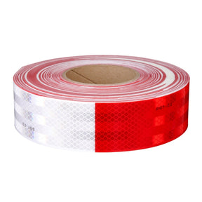 3M 98332 Diamond Grade Conspicuity Markings 983-32, Red/White, 67636, 2 in x 50 yd, kiss-cut every 18 in (7000129412)