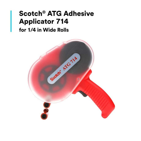 3M 714 ATG Adhesive Applicator for 1/4 inch ATG Tape, Red (7000131619) - 3