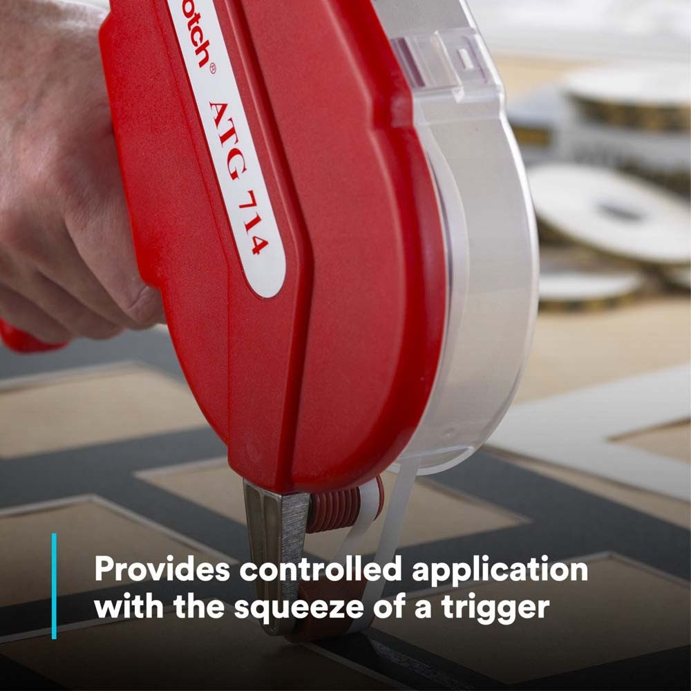 3M 714 ATG Adhesive Applicator for 1/4 inch ATG Tape, Red (7000131619) - 6