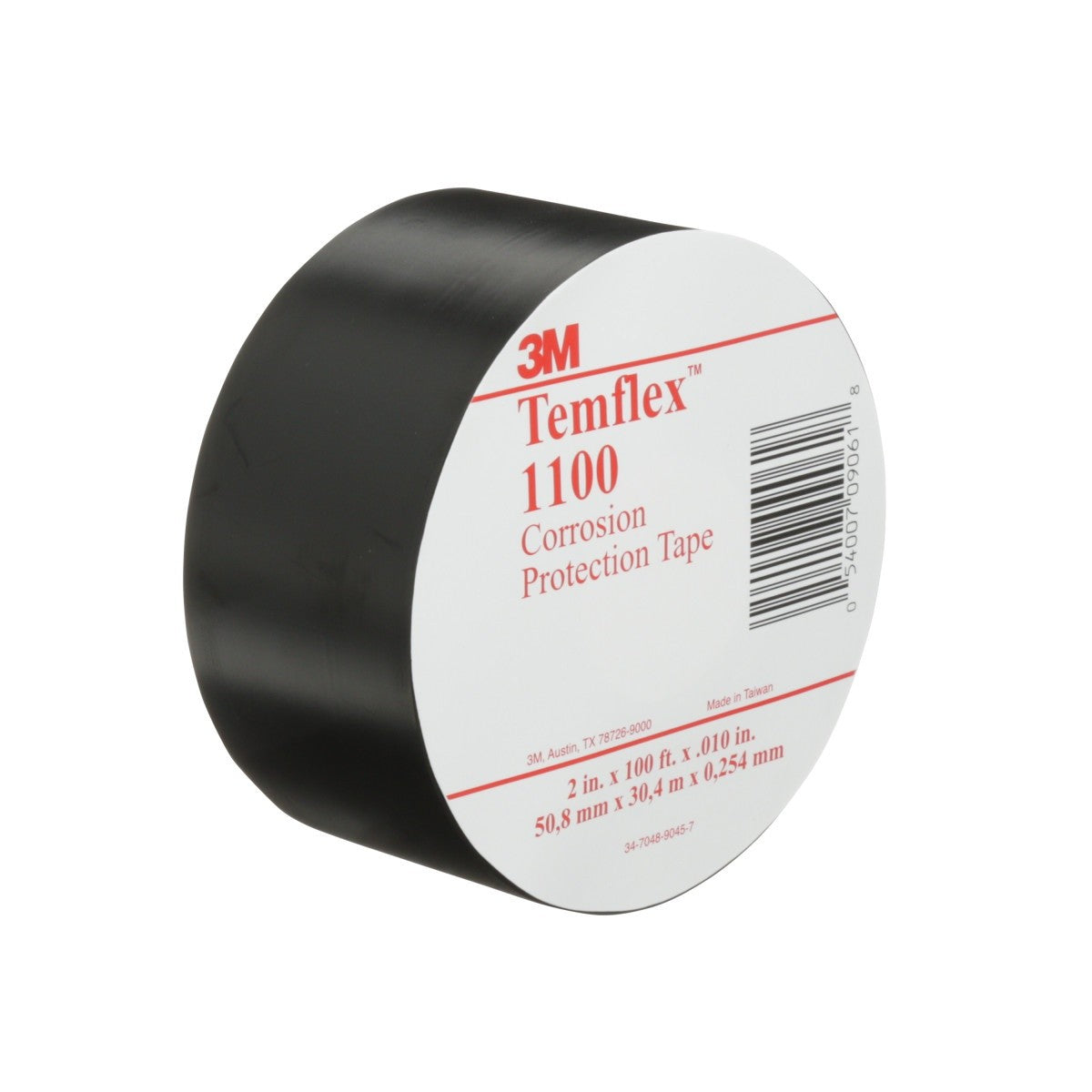 3M 1100P-2X100FT Temflex Vinyl Corrosion Protection Tape 1100 Printed Black 2 in x 100 ft (7000132166)  - (24Pack)