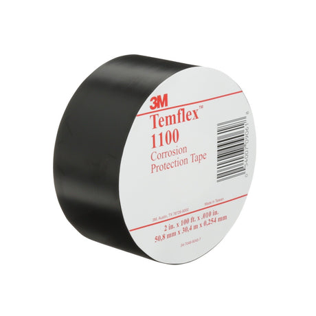 3M 1100P-2X100FT Temflex Vinyl Corrosion Protection Tape 1100 Printed Black 2 in x 100 ft (7000132166)  - (24Pack)
