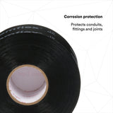 3M 1100P-2X100FT Temflex Vinyl Corrosion Protection Tape 1100 Printed Black 2 in x 100 ft (7000132166)  - (24Pack) - 2