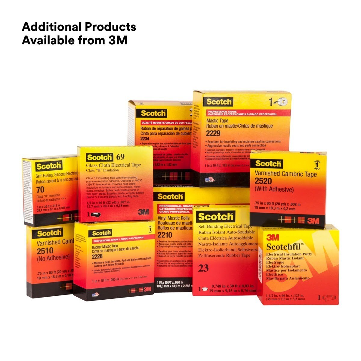 3M 2510 Scotch Varnished Cambric Tape, 2 in x 36 yd, Yellow (7000132188) (16 Pack) - 10