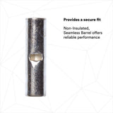 3M M10BCK Scotchlok Butt Connector, Non-Insulated Seamless , 12-10 AWG, built-in wire stop for correct positioning (7000132268) (500 Pack) - 4
