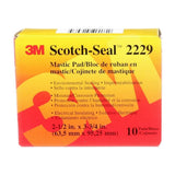 3M 2229-2.5X3.75IN Scotch-Seal Mastic Tape Compound 2229, Black, Easy Release Liner, Used for Electrical Insulating, Padding and Sealing in Adverse Conditions, Pads (7000132544) (40 Pack) - 2