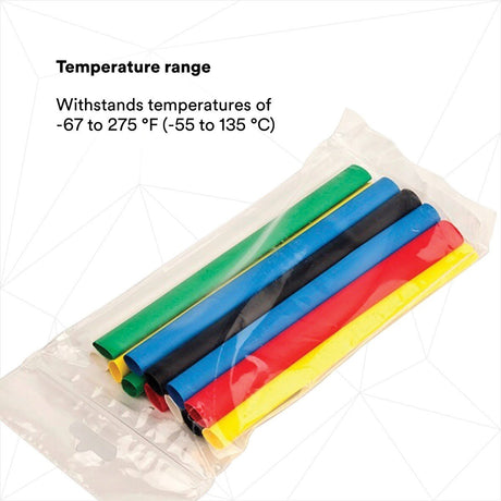 3M FP-301-1/8-Assort Heat Shrink Tubing Assortment Pack : 6 in length pieces, 4 of 7 colors (7000132600)  - (10Pack) - 6