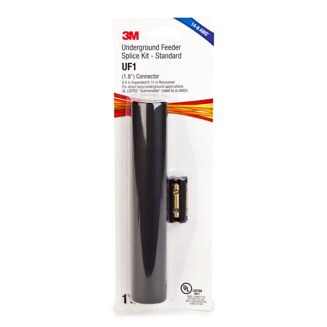 3M Splice Kit UF1 Standard, 1.8 in Connector, 8.0 in Heat Shrink Tube (UF1-SPLICE KIT) (7000132746)  - (6Pack)