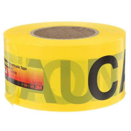 3M Scotch Barricade Tape 300 CAUTION Yellow 3 in x 1000 ft (300-Y-3X1000FT) (7000132906)  - (8Pack) - 3